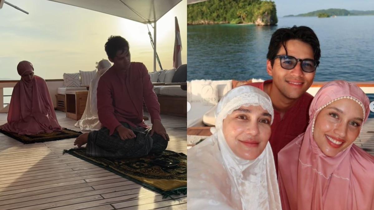 Luna Maya dan Maxime Bouttier Rayakan Lebaran di Raja Ampat, Salat Idul Fitri di Kapal