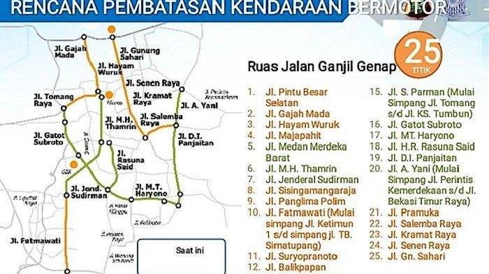 Titik Ganjil Genap Jakarta Hari Ini 30 Maret 2026